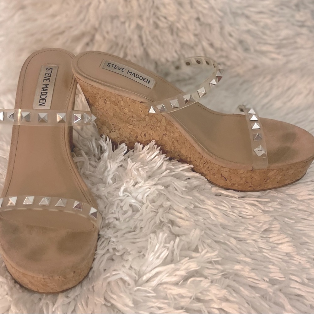Steve Madden Studded Wedges - Size 8
